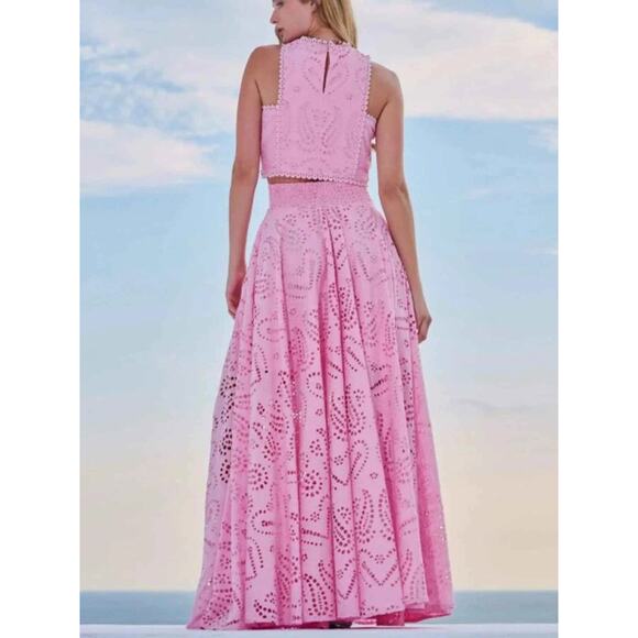 Eyelet Lace Top and Maxi Skirt Set - Picture 7 of 14